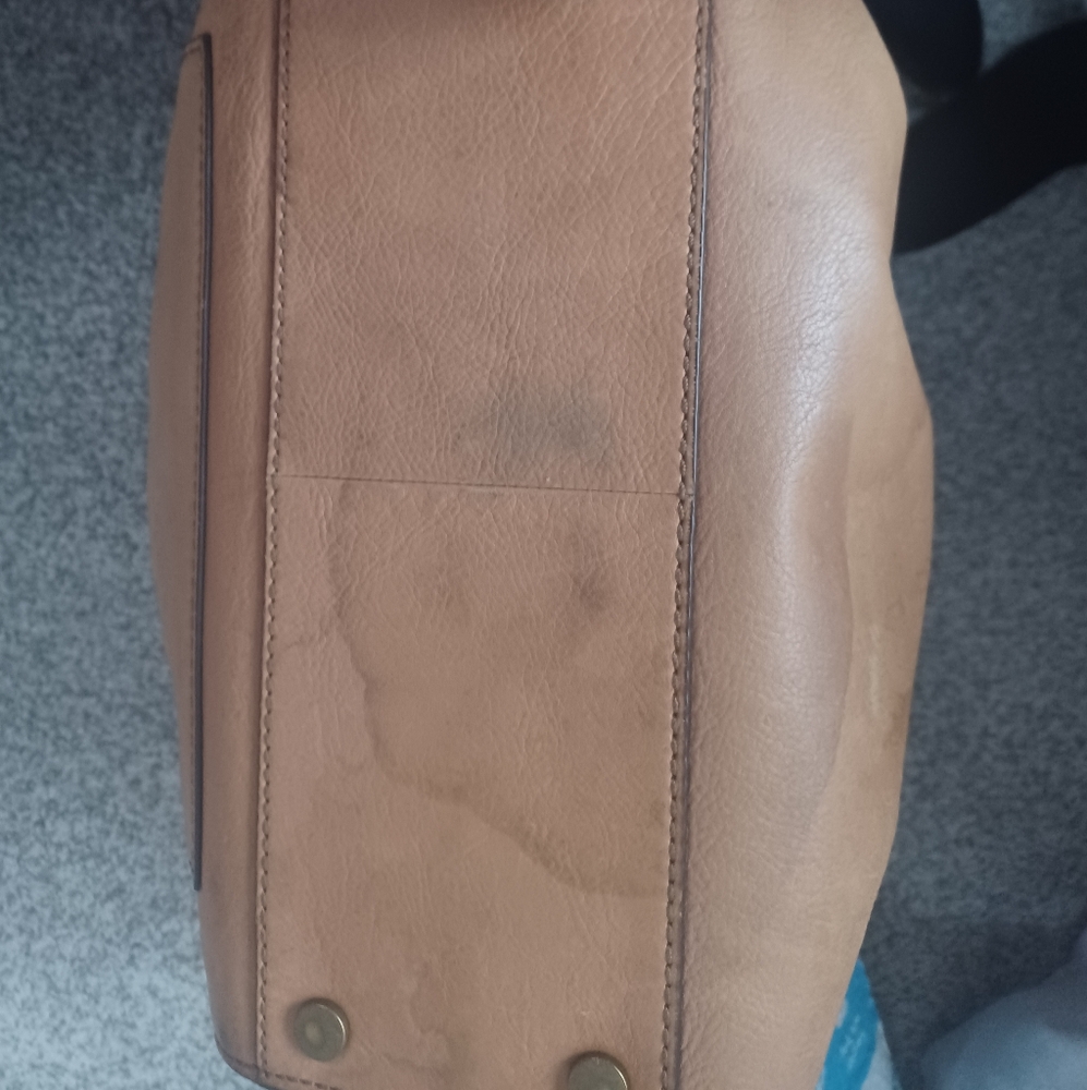 Fossil Knox Tan Leather Tote xl - Picture 6 of 8